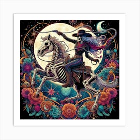 Skeleton Rider Art Print