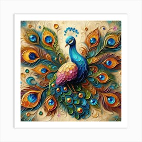 Bird Peacock 2 Art Print