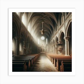 Interior Of A Church 2 Art Print