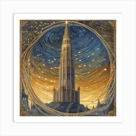 Starlight Tower Art Print