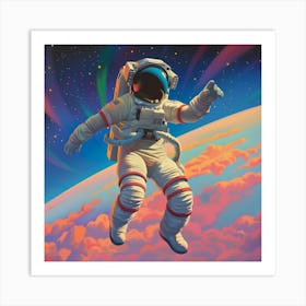 Astronaut In Space 7 Art Print