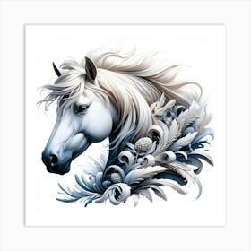 Creative Horse Beauty Illustration Nr 45 Art Print