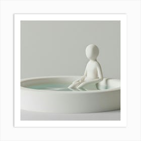 Person In The Water Art Print