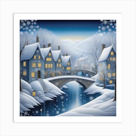 Winter Fairytale , snowy landscape Art Print