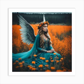 Angel In A Field Art Print