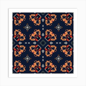 Pixel Pattern 8 Art Print