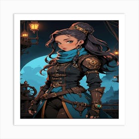 Steampunk Girl Art Print