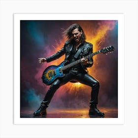 Rocking An Electric Guitar Art Print