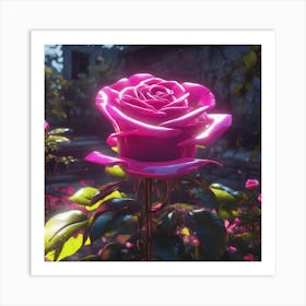 rose with sunlight Art Print