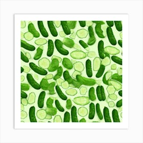 Cucumber As A Frame (85) Art Print