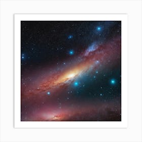 Galaxy In The Night Sky Art Print