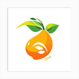 Orange Logo Art Print