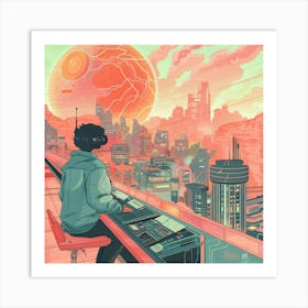 Futuristic Cityscape 4 Art Print