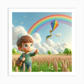 Rainbow Kite 1 Art Print