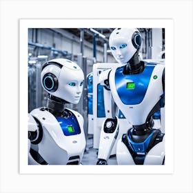 Robots In Factory Art Print