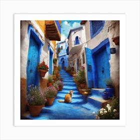 292618 A Creative Image Of The Moroccan City Of Chefchaou Xl 1024 V1 0 Art Print