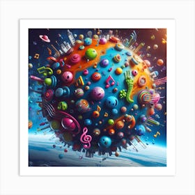 Colorful Planet Art Print