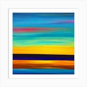 Sunset At The Beach 26 Art Print