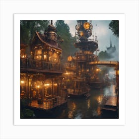 Steampunk City Art Print