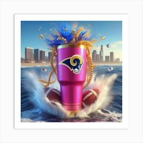 LA Rams Tumbler Art Print