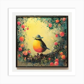 Bird In A Hat Art Print