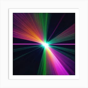 Laser Explosion Glitch Art 19 Art Print