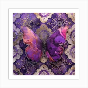 Purple Butterfly 6 Art Print