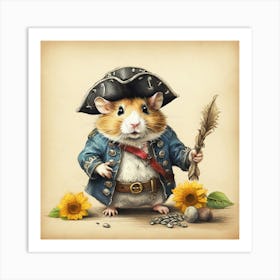Pirate Hamster 1 Art Print