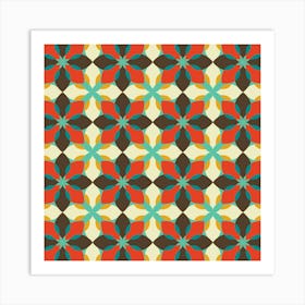 Modern Retro Pattern 15 Art Print