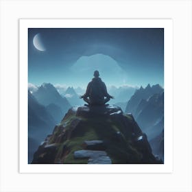 Meditating Man Art Print