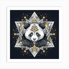 Panda Star Art Print