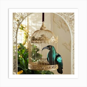 Bird In A Cage Art Print