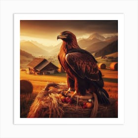 Eagle In A Basket Art Print