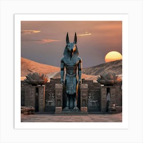 Egyptian Statue Art Print