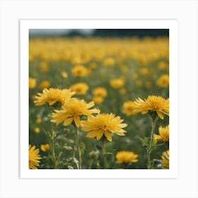 Field Of Yellow Flowers Art Print