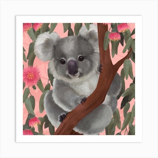 G'Day Koala Square Art Print