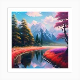 Landscape Painting 80 Art Print