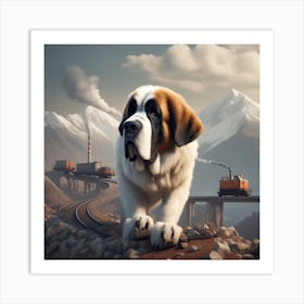 St Bernard 33 Art Print