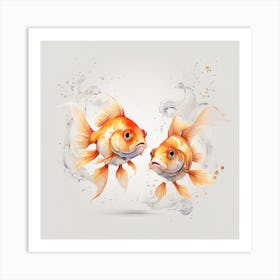 Couple of Gold Fish Art Print