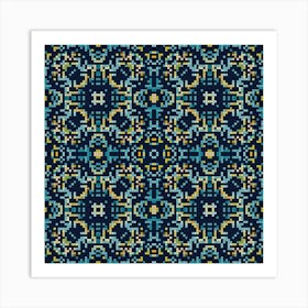 Beautiful knitted embroidery. Geometric ethnic oriental pattern traditional 4 Art Print