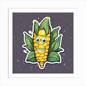 Sweetcorn As A Logo Sticker 2d Cute Fantasy Dreamy Vector Illustration 2d Flat Centered By T (2) Art Print