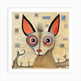 Abstract Squirrel 1 Art Print