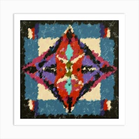 Aztec Orbital Prism Pattern Art Print