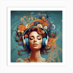 Earphones Art Print