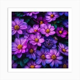 Purple Flowers 6 Art Print