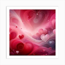 Valentine romantic abstract Art Print