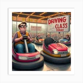 Driving Class Today 1 Art Print