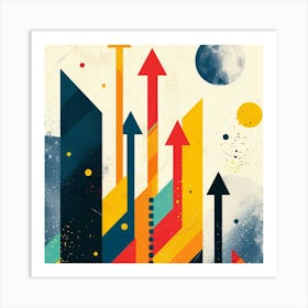 Skyscrapers And Arrows Art Print