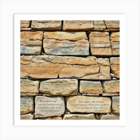 Wall Of Words Art Print