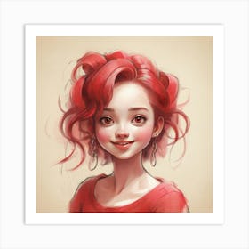 Red Haired Girl 1 Art Print